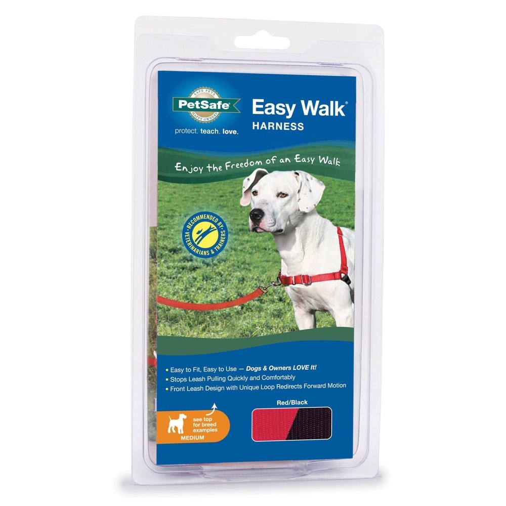 slide 4 of 4, PetSafe Easy Walk Red Dog Harness, MED