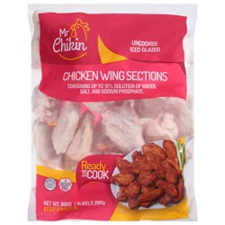 Mr. Chikin Ice Glazed Uncooked Chicken Wing Sections - 80 oz