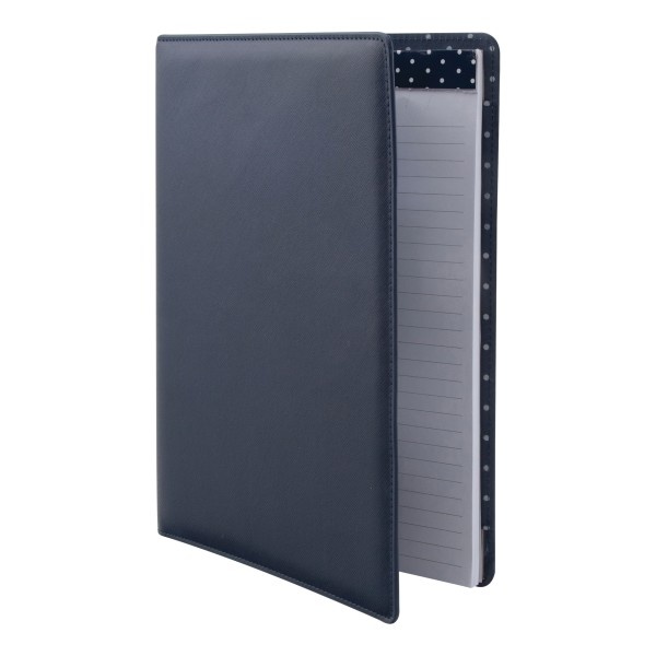 slide 1 of 1, See Jane Work Faux Leather Portfolio, Navy, 1 ct