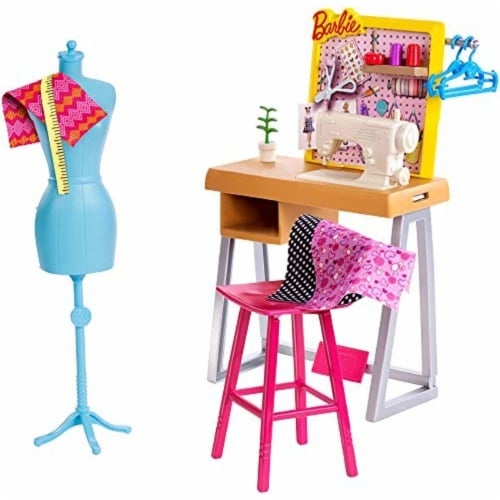 slide 1 of 1, Barbie Fashion Design Studio Playset With Sewing Machine Station, Dress Form And Themed Toys, 1 ct