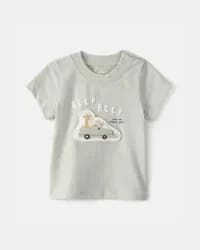 Carters Baby Critter Road Trip Graphic Tee - Green Grey 3M