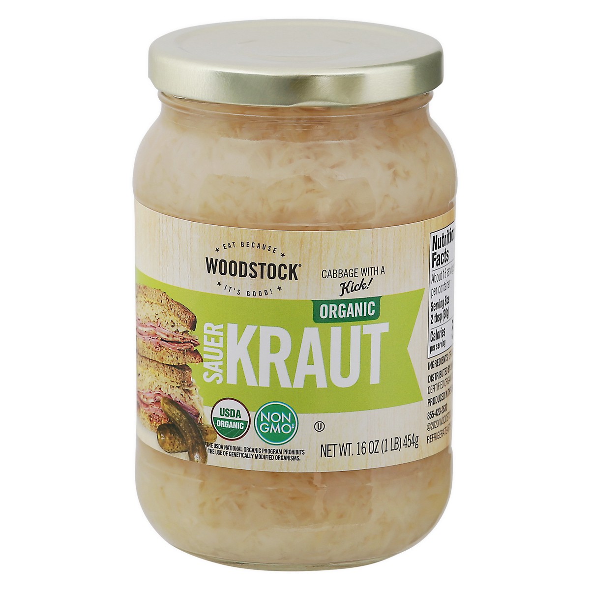 slide 13 of 14, Woodstock Organic Sauerkraut 16 oz, 16 oz