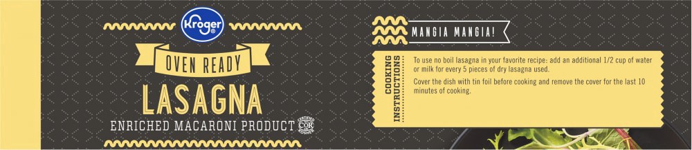 slide 3 of 3, Kroger Oven Ready Lasagna Noodles, 12 oz
