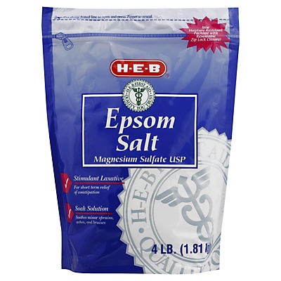 slide 1 of 1, H-E-B Epsom Salt, 4 lb