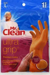 Mr. Clean Ultra Grip Latex Glove, Large