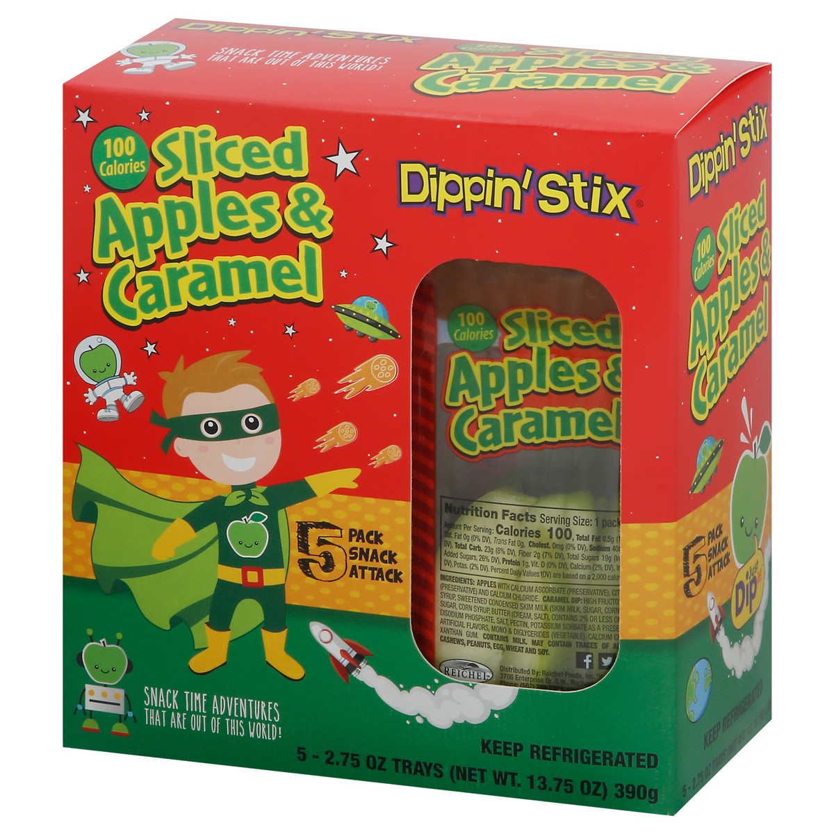 slide 3 of 9, Dippin'Stix Sliced Apples & Caramel 5 - 2.75 oz Trays, 2.75 oz