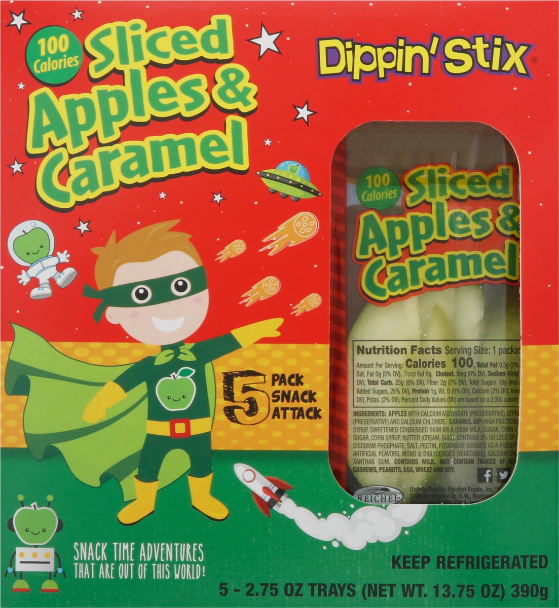 slide 6 of 9, Dippin'Stix Sliced Apples & Caramel 5 - 2.75 oz Trays, 2.75 oz