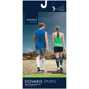 slide 1 of 1, Sigvaris Athletic Recovery Sock 401 Calf 15-20Mmhg Large Black, 1 ct