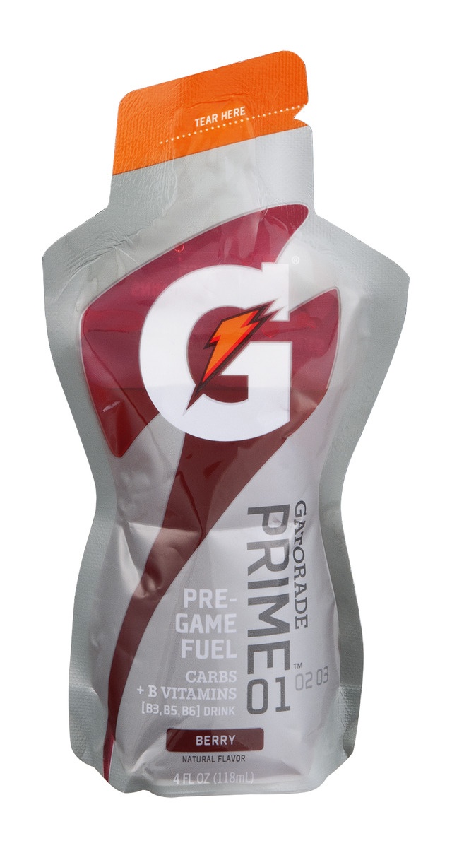 slide 1 of 1, Gatorade Pre-Game Fuel Drink, 01 Prime, Berry, 4 oz