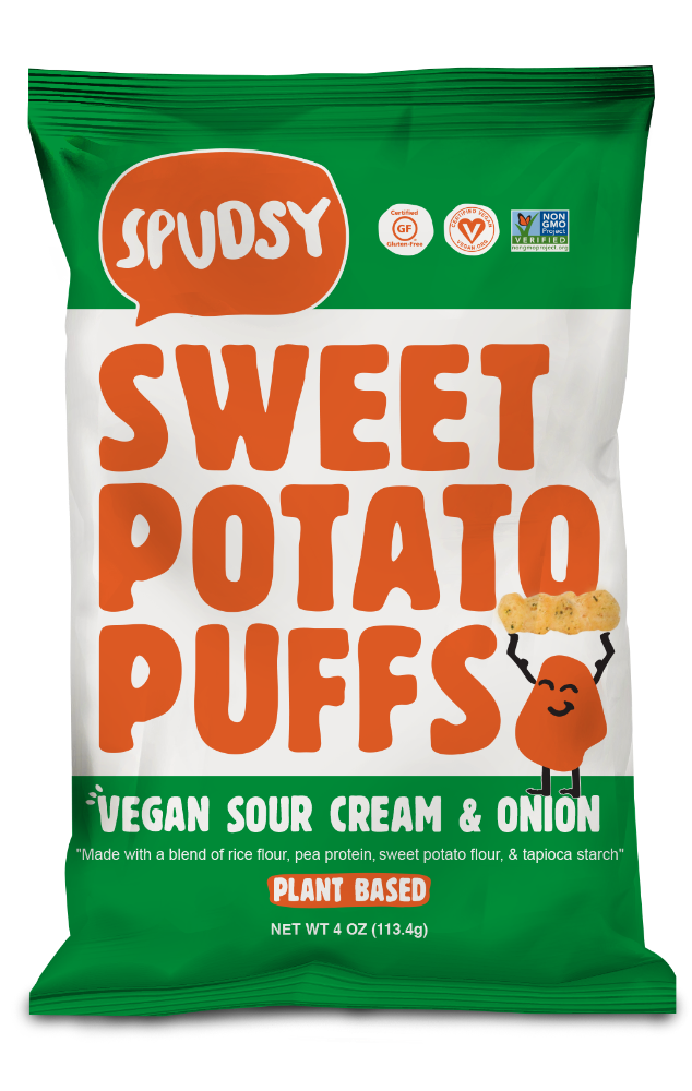 slide 1 of 1, Spudsy Spudsy Sour Cream Onion Sweet Potato Puffs, 4 oz