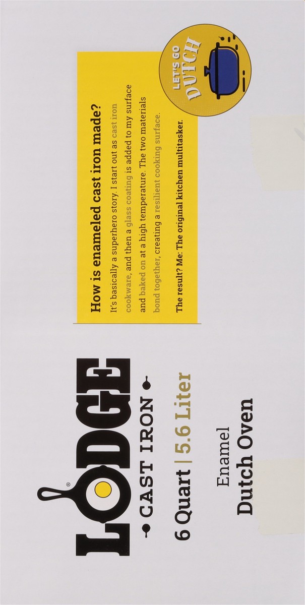 slide 5 of 10, Lodge Cast Iron 6 Quart Indigo Enameled Dutch Oven 1 ea, 1 ct