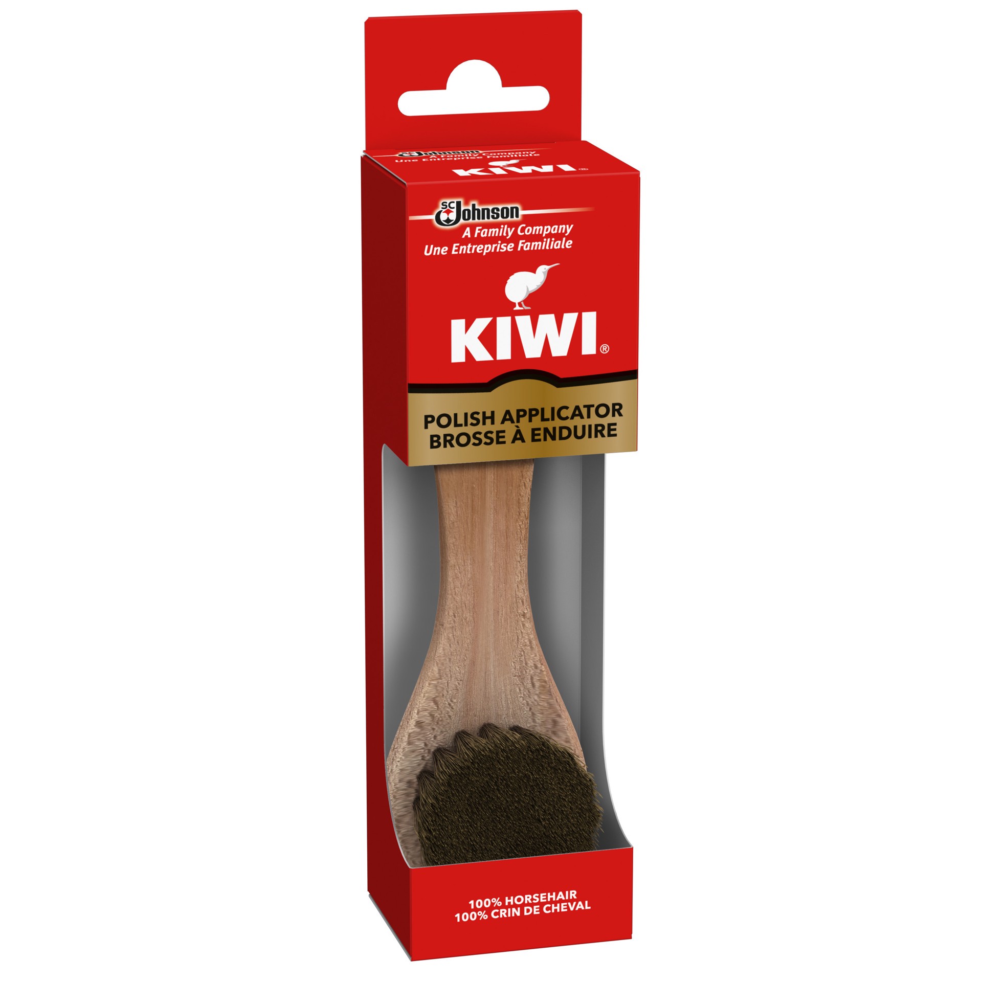 slide 4 of 5, KIWI Polish Applicator Horsehair (1 ct), 1 ct