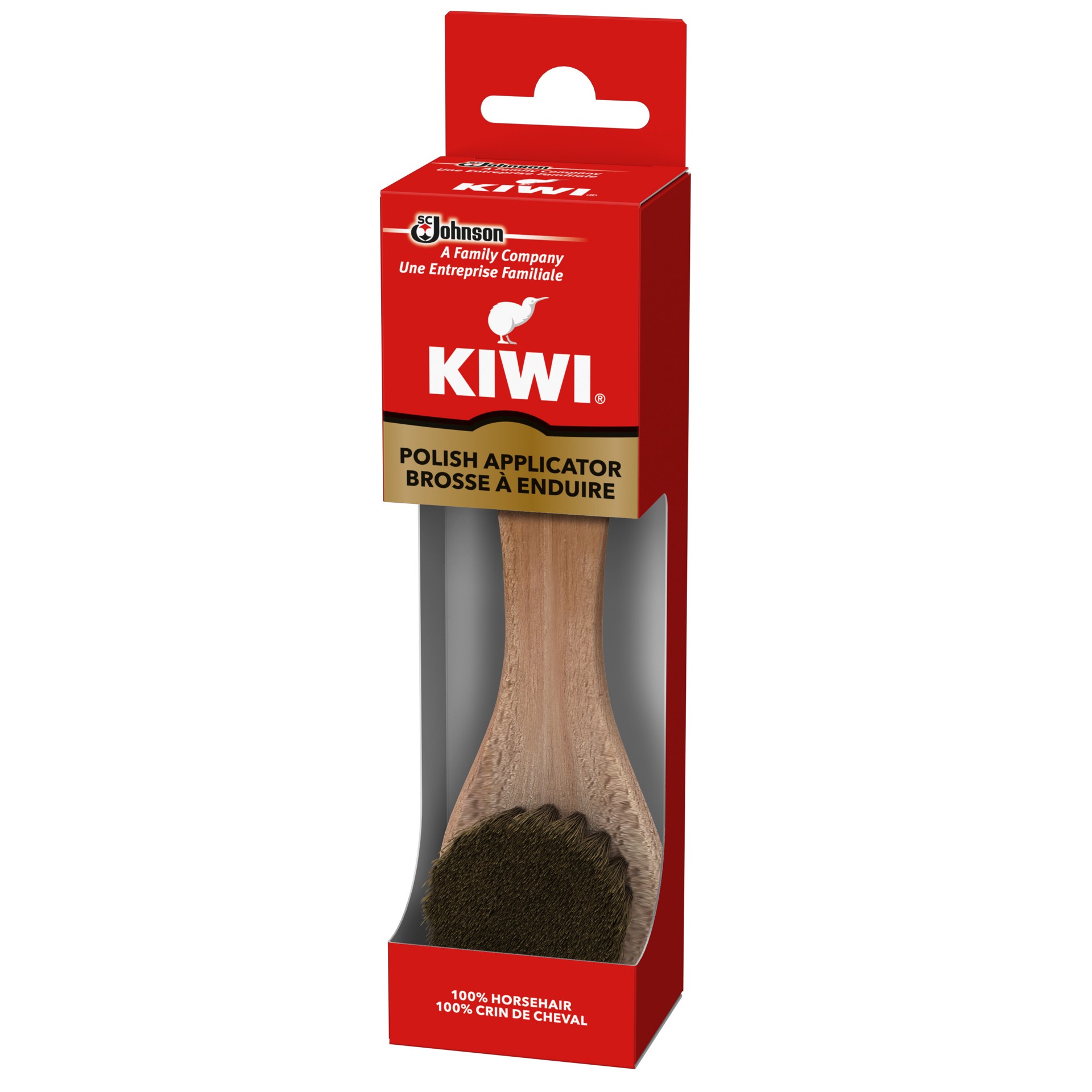 slide 2 of 5, KIWI Polish Applicator Horsehair (1 ct), 1 ct