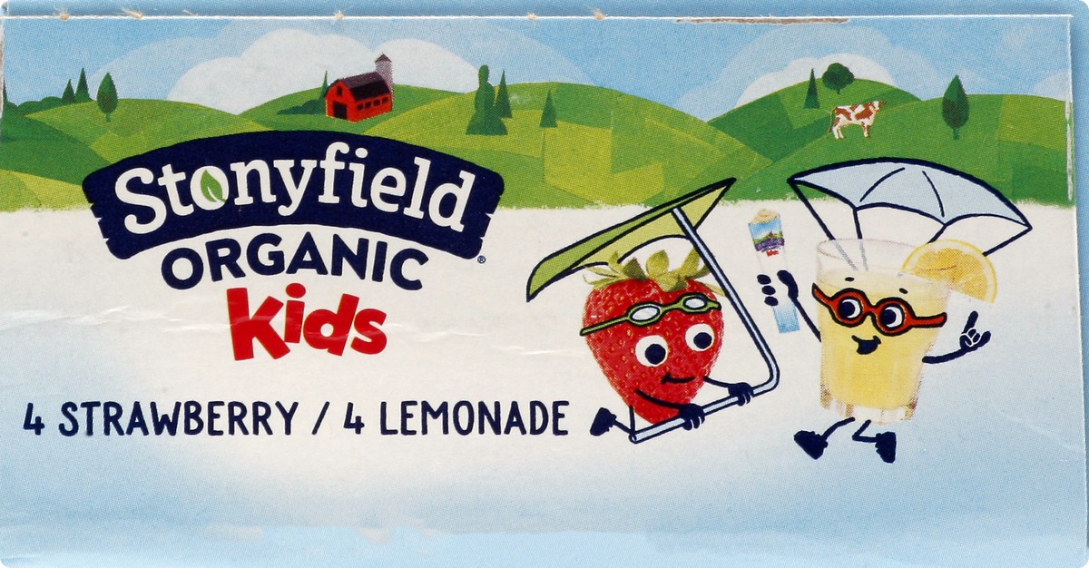 slide 8 of 10, Stonyfield Organic Yokids Lemonade/Blueberry Yogurt Squeezers, 8 oz