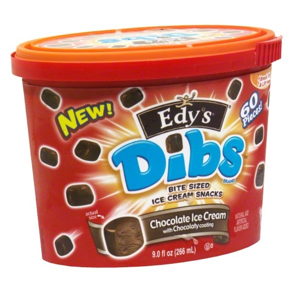 slide 1 of 1, Edy's Chocolate Dibs, 9 oz