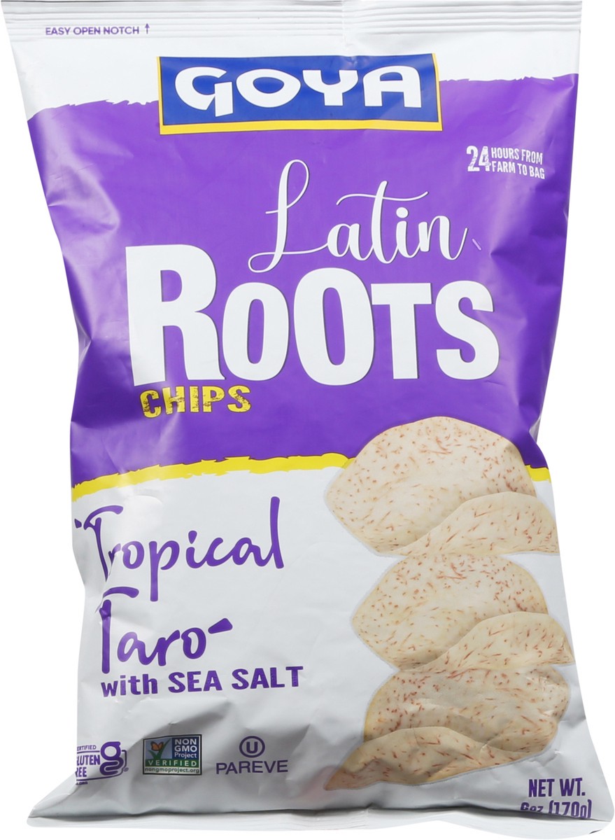 slide 12 of 13, Goya Tropical Taro with Sea Salt Latin Roots Chips 6 oz, 6 oz