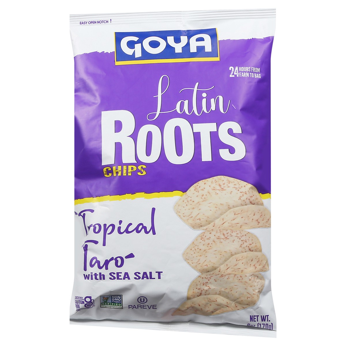 slide 13 of 13, Goya Tropical Taro with Sea Salt Latin Roots Chips 6 oz, 6 oz