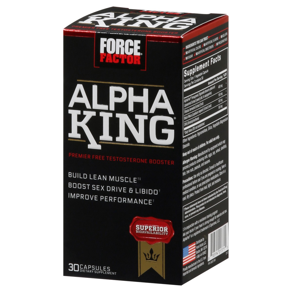 slide 7 of 13, Force Factor Alpha King, 30 ct