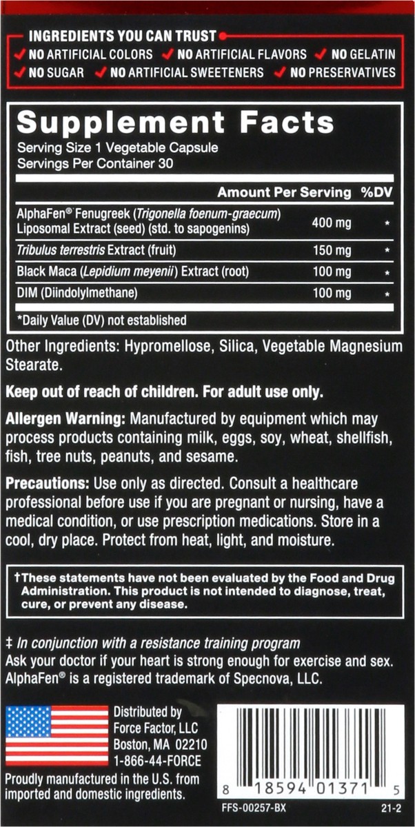 slide 9 of 13, Force Factor Alpha King, 30 ct