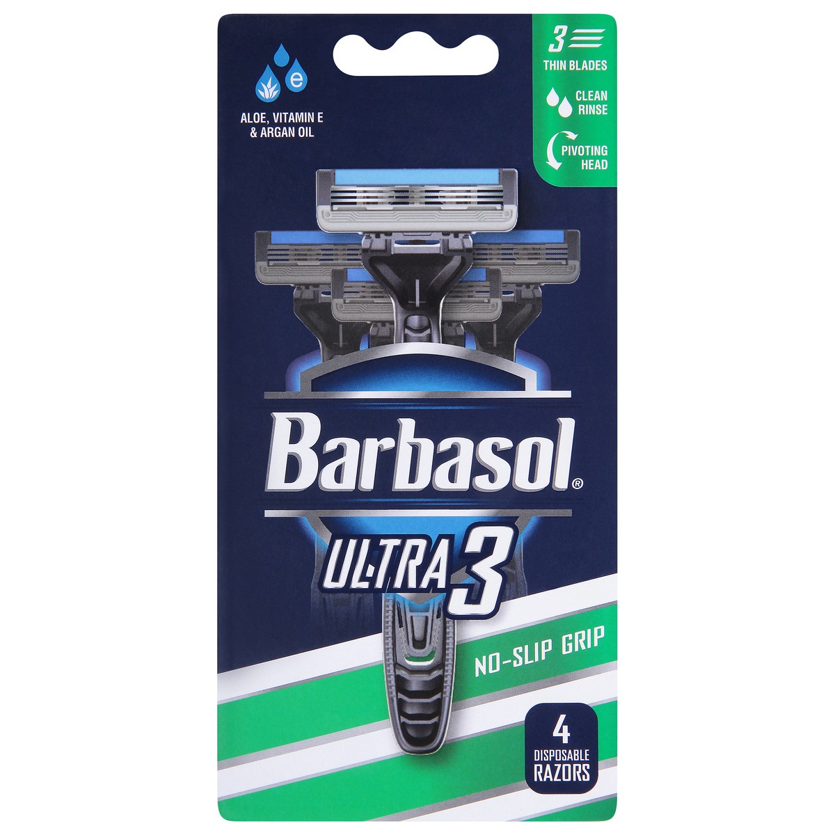 slide 1 of 9, Barbasol men's disposable razors, 4 / 3 ct