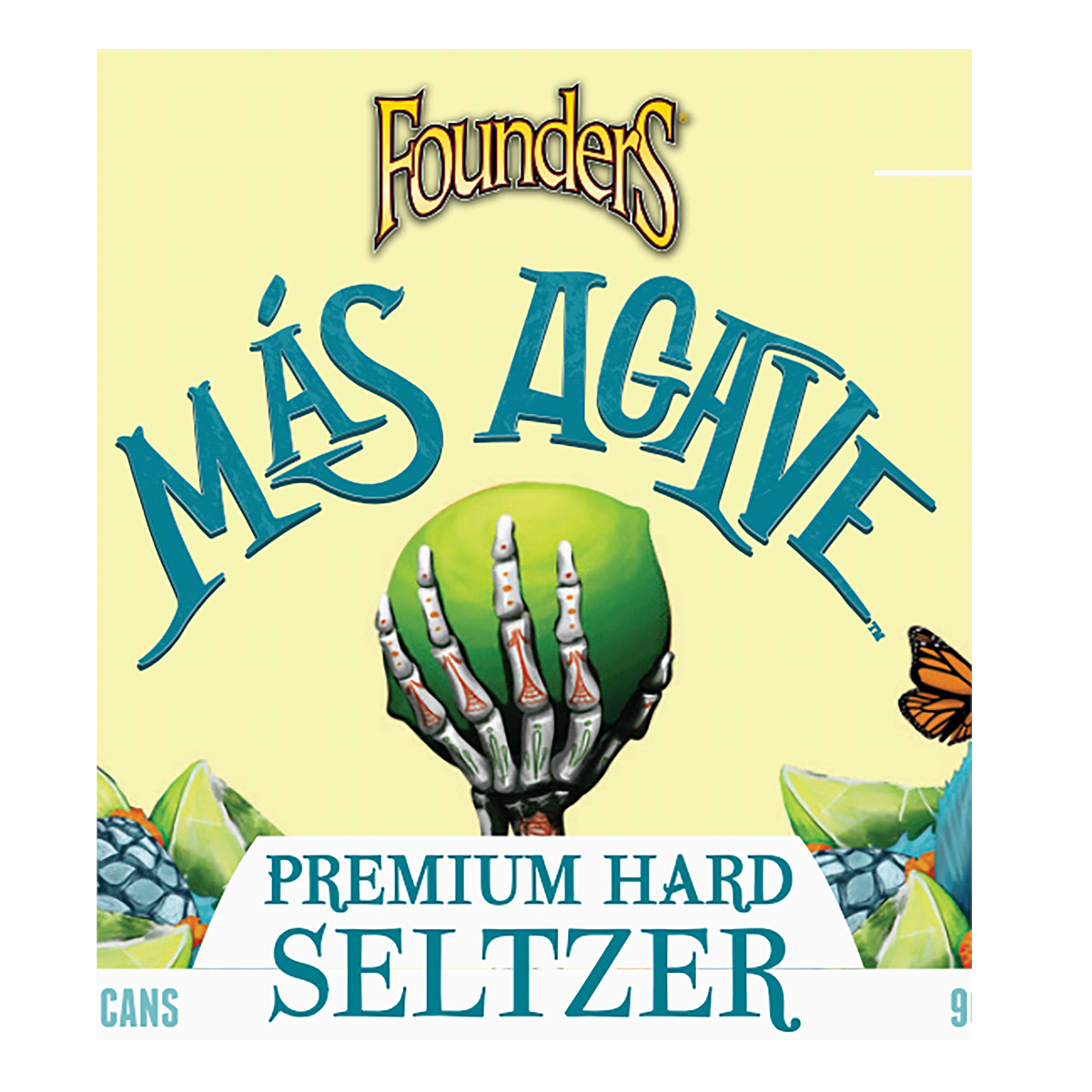 slide 5 of 17, Founders Brewing Co. Founders Mas Agave Premium Hard Seltzer, Lime 6Pk, 12 fl oz