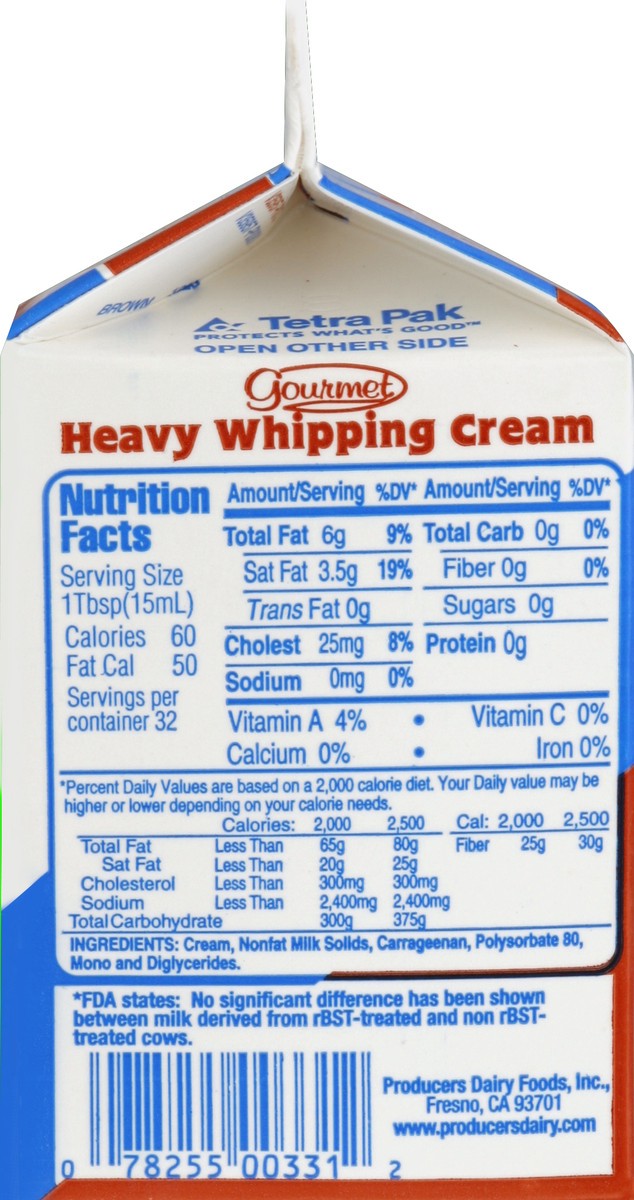 slide 4 of 4, Producers Dairy Heavy Whipping Cream, 1 pint