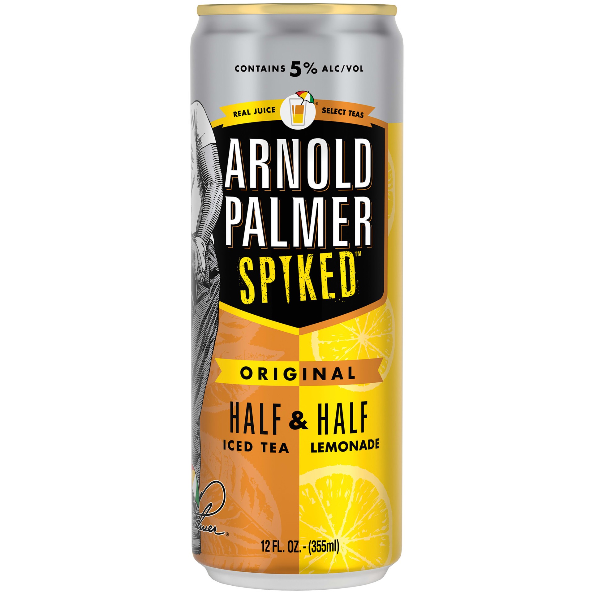 slide 2 of 5, Arnold Palmer Spiked Half & Half Original Arnold Palmer Spiked Original Half & Half Iced Tea Lemonade, 12 Pack, 12 fl oz Cans, 5% ABV, 12 fl oz