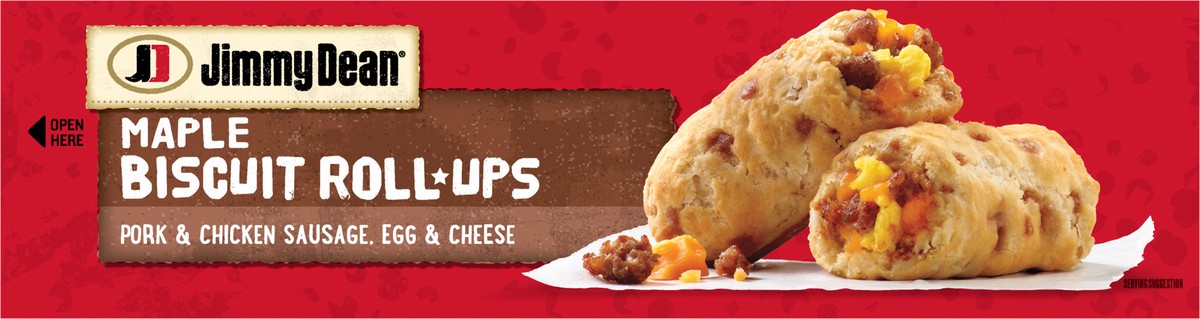 slide 2 of 9, Jimmy Dean Maple Biscuit Roll-Ups, Sausage, Frozen Breakfast, 2 Count, 8 ct