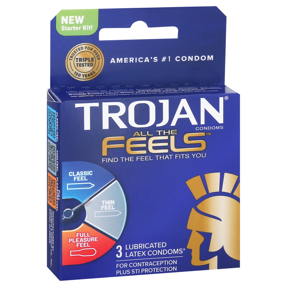 slide 5 of 8, Trojan Condom All The Feels 3Ct, 1 ct