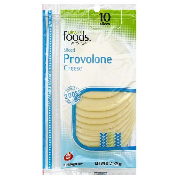 slide 1 of 1, Lowes Foods Slices Provolone Cheese, 8 oz