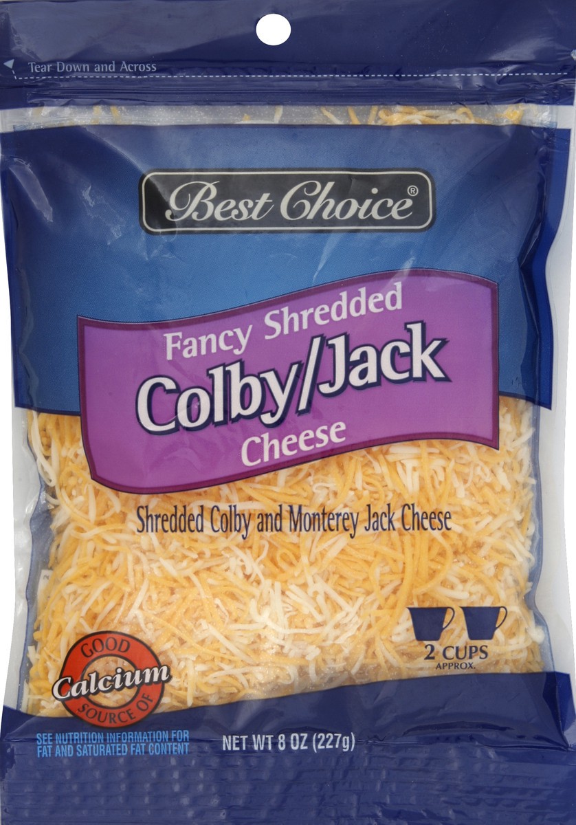 slide 3 of 3, Best Choice Fancy Shredded Colby Jack Cheese, 8 oz