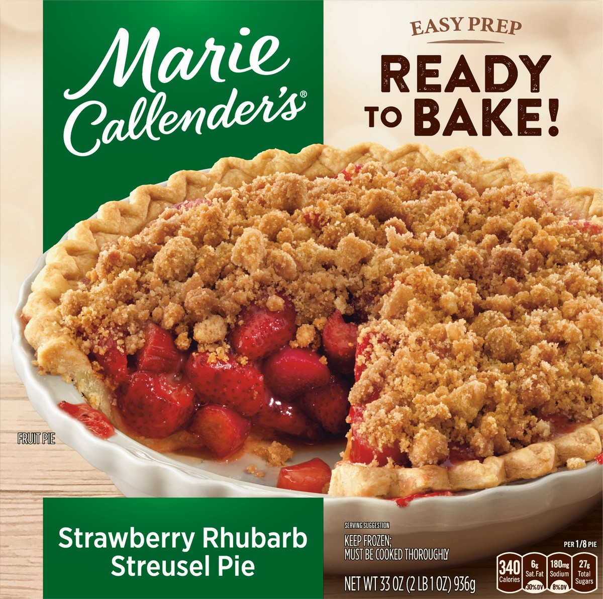 slide 1 of 5, Marie Callender's Strawberry Rhubarb Streusel Pie 33 oz, 33 oz