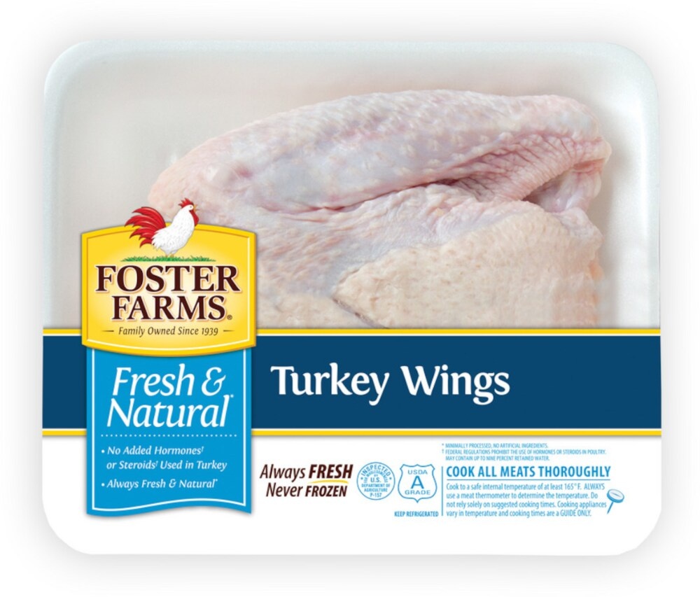 slide 1 of 1, Foster Farms Fresh & Natural Turkey Wings, per lb