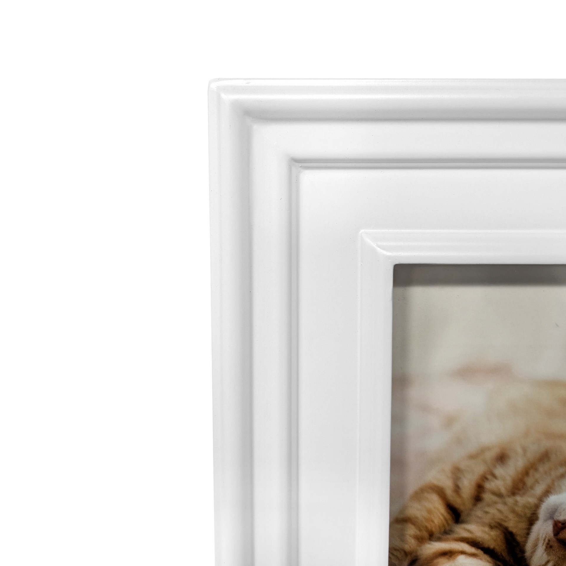 slide 6 of 6, Expressions White Frieze Frame By Studio Decor, 4 in x 6 in
