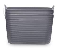 Everyday Living Medium Ribbed Bins - Gray