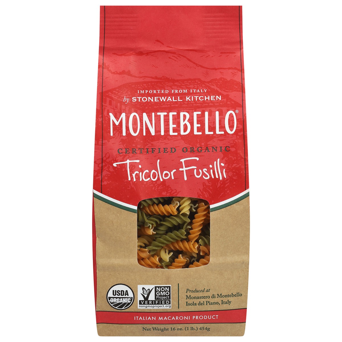 slide 1 of 11, Montebello Tricolor Fusilli 16 oz, 16 oz