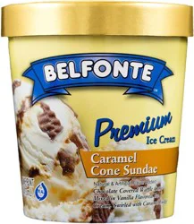 Belfonte Premium Caramel Cone Sundae