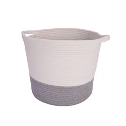 HAVENSTAY Coiled Rope M Round Storage Basket Flint Gray