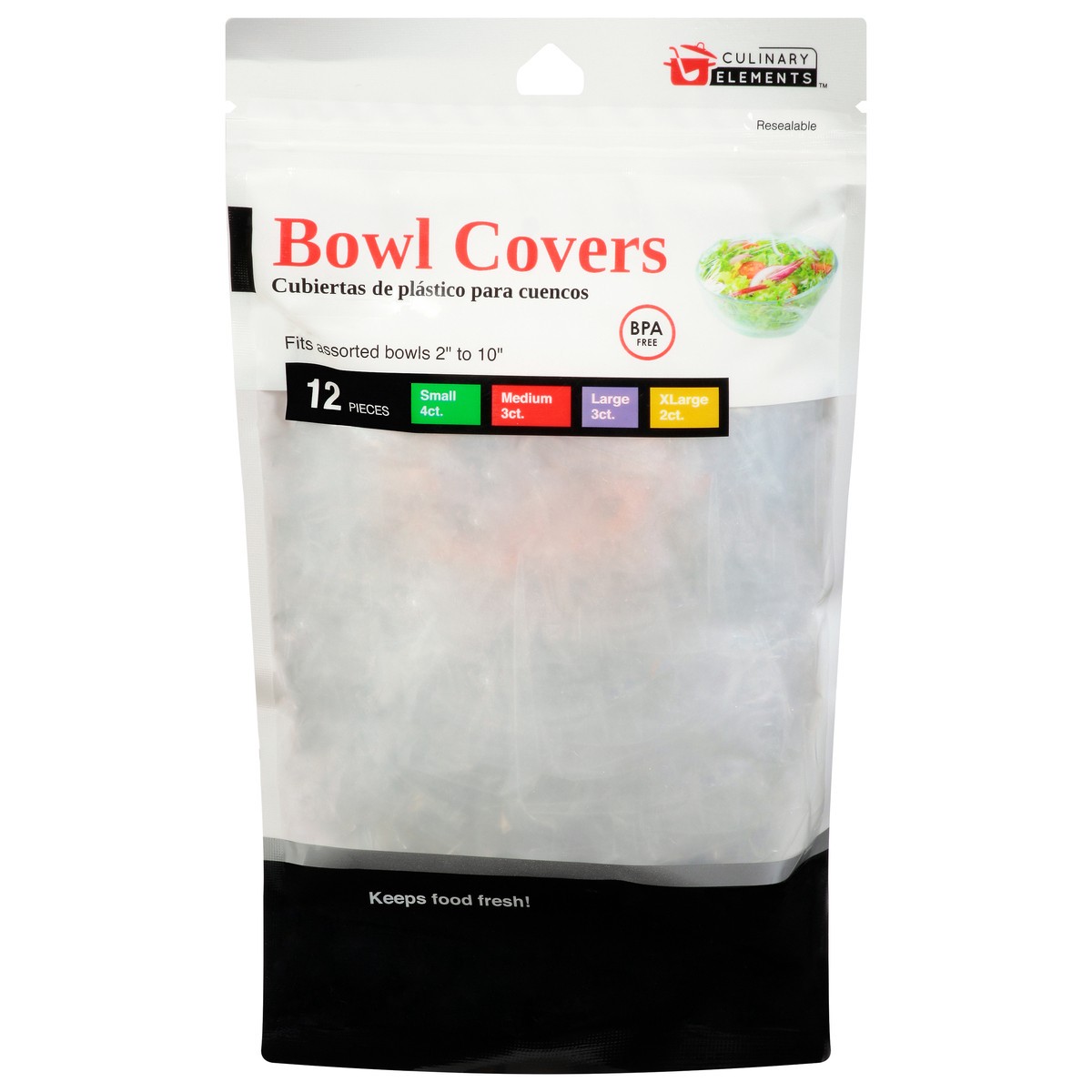 slide 1 of 11, Culinary Elements Bowl Covers 12 ea, 12 ct