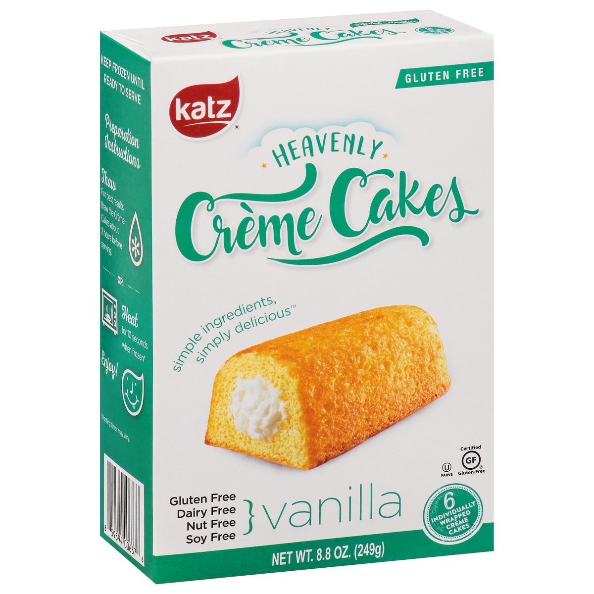slide 2 of 9, Katz Gluten Free Creme Cake Van Hvnly, 8.8 oz