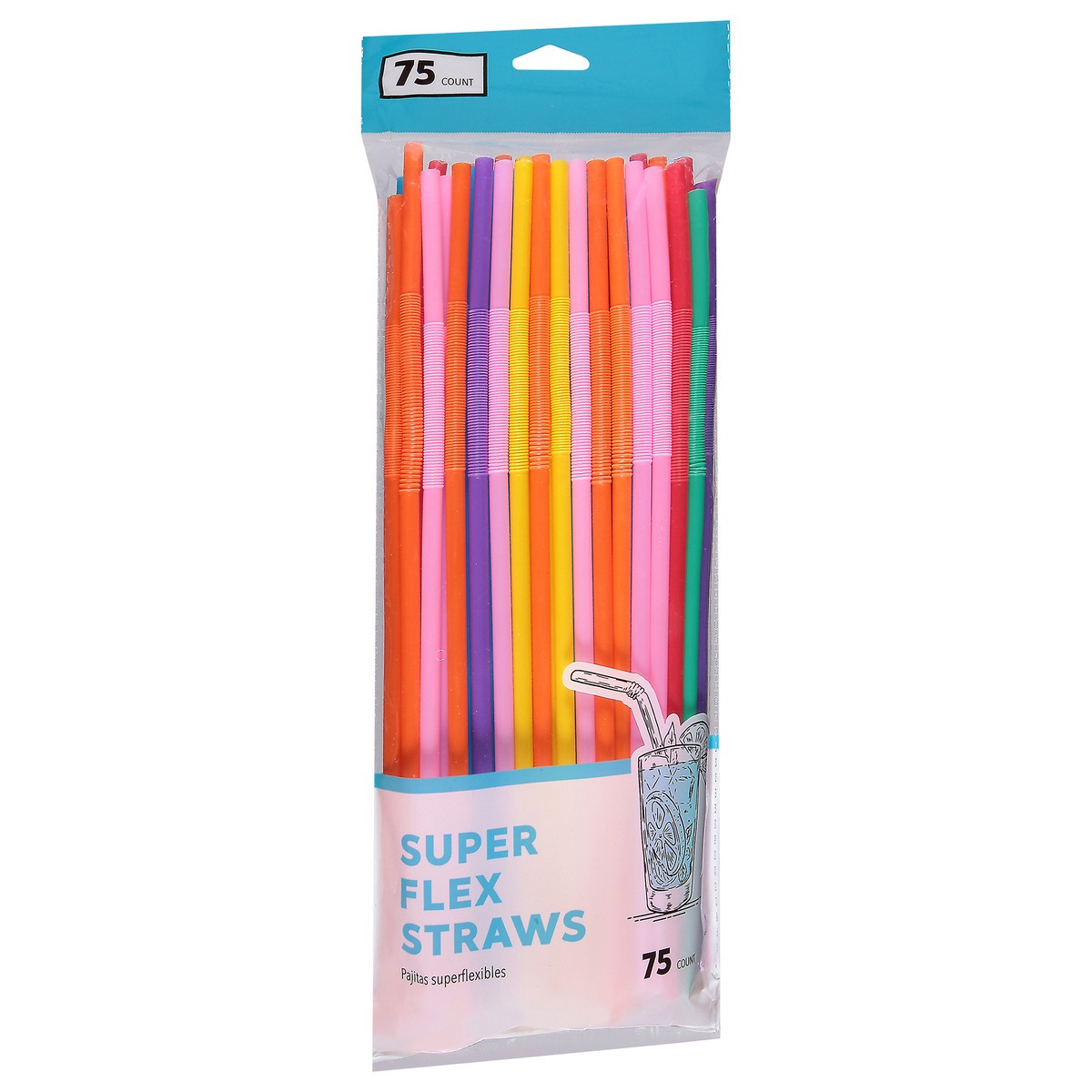 slide 12 of 12, Super Flex Straws , 75 ct