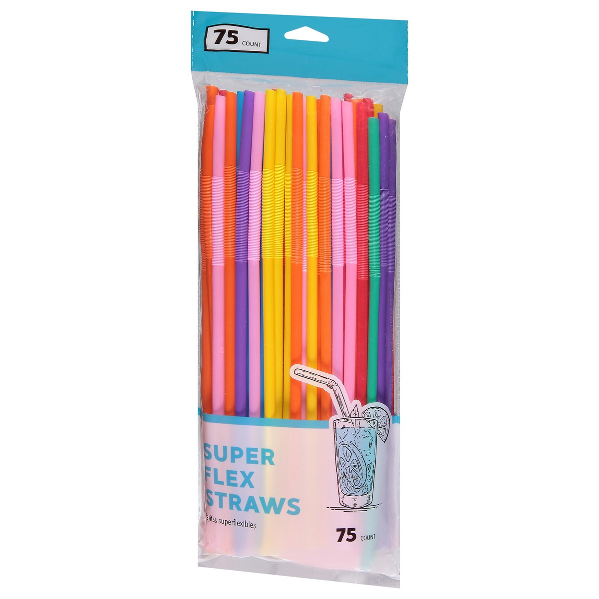 slide 11 of 12, Super Flex Straws , 75 ct