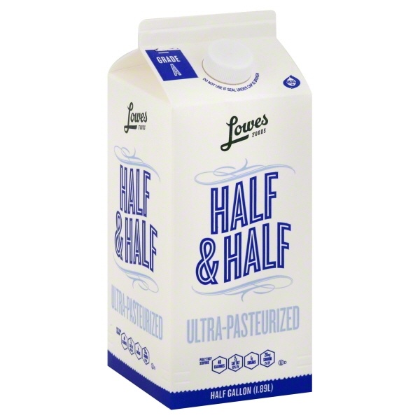 slide 1 of 1, Lowes Foods Half & Half, 64 oz