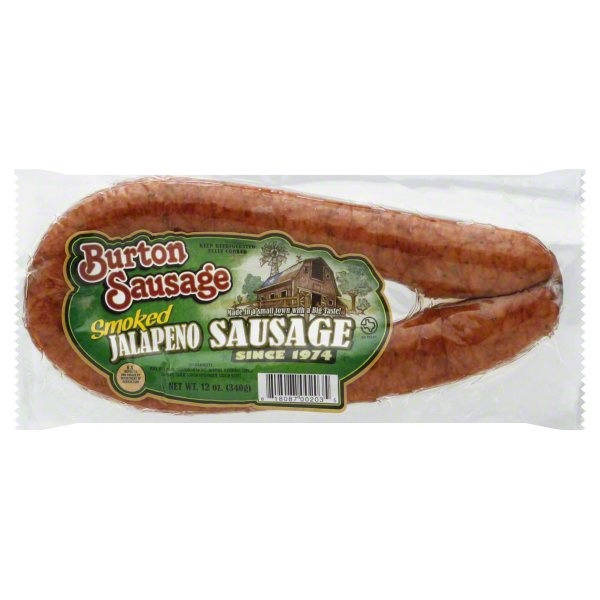 slide 1 of 5, Burton Smoked Jalapeno Sausage, 12 oz