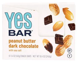 Yes Bar, Peanut Butter Dark Chocolate Snack Bar, 1.4 Oz
