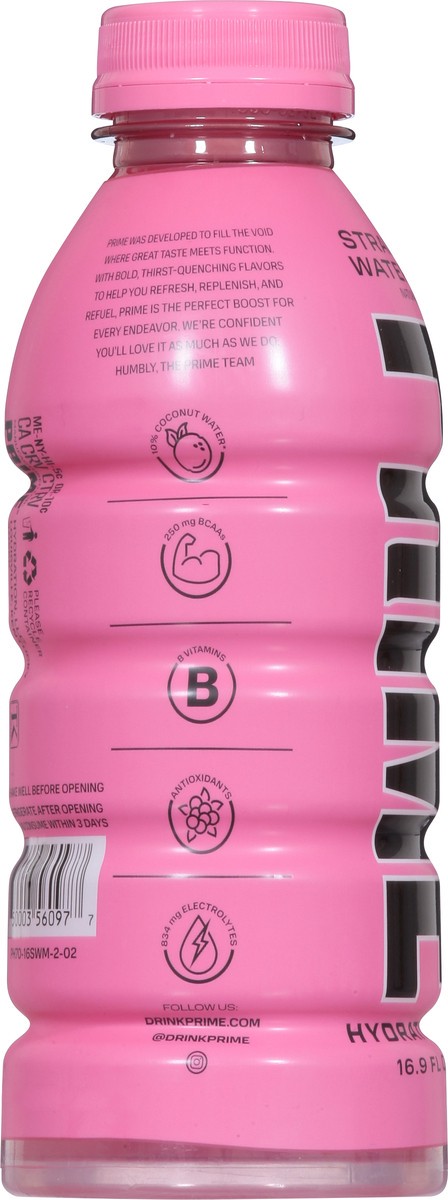 slide 2 of 9, Prime Hydration Strawberry Watermelon Sports Drink - 16.9 fl oz Bottle, 16.9 fl oz