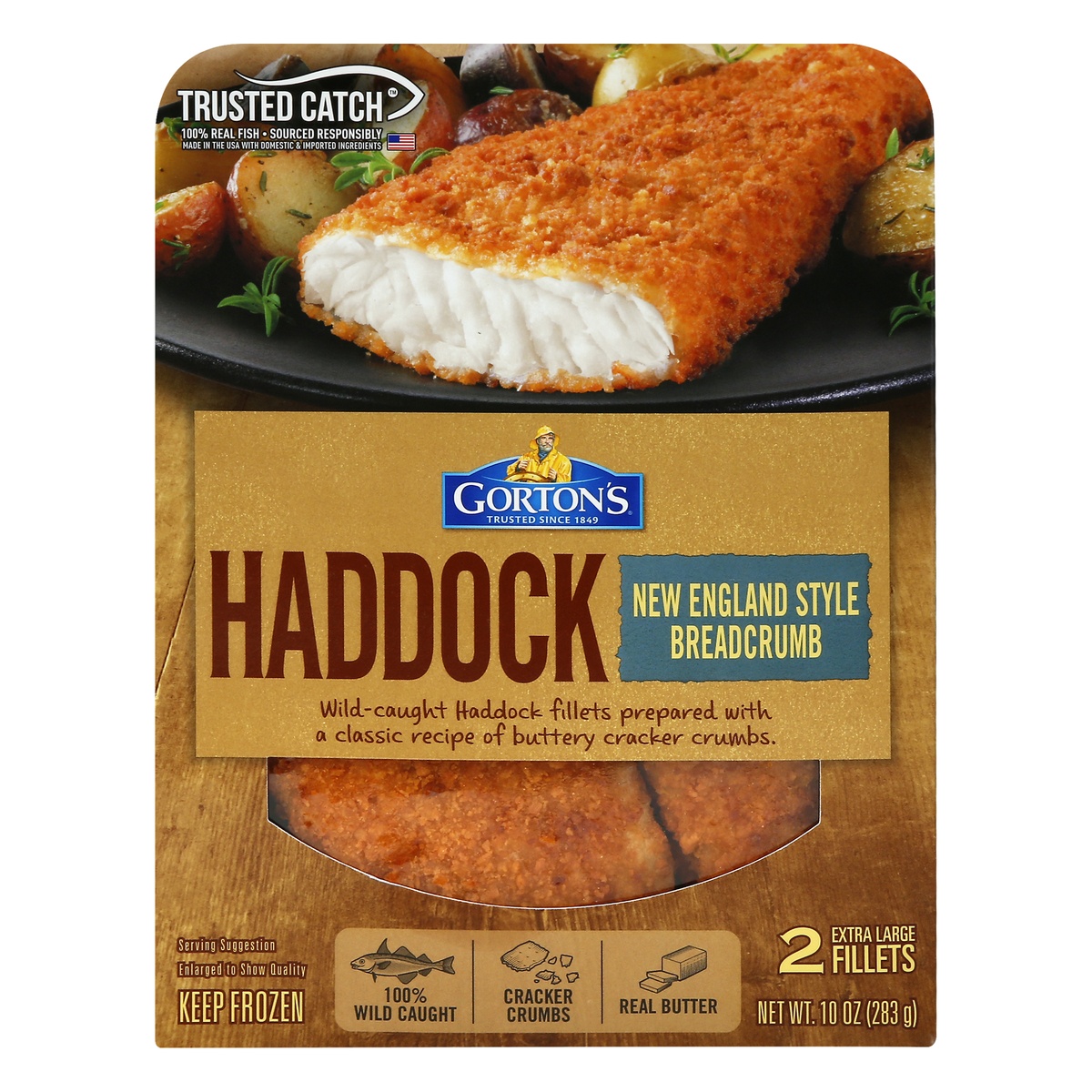 slide 1 of 1, Gorton's Haddock, New England Style Breadcrumb, 2 ct