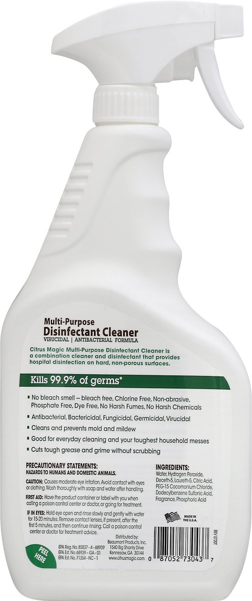 slide 4 of 9, Citrus Magic Multi Purpose Disinfect, 32 fl oz