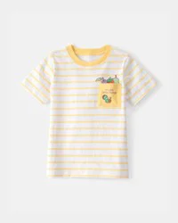 Carter's Toddler The Very Hungry Caterpillar Striped Pocket Tee - Yellow/White - 3T
