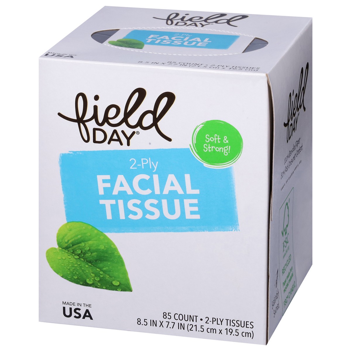 slide 8 of 9, Field Day 2-Ply Recyclable Facial Tissue, 85 ct